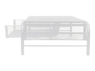 Mind Reader Network Collection Metal Mesh Monitor Stand with Drawer, Up to 24 Monitor, White (MESHM