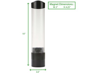 Mind Reader Cup Dispenser, Black/Transparent (WMCUP-BLK)