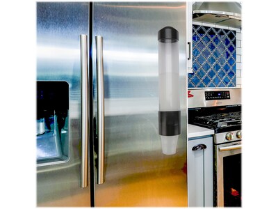 Mind Reader Cup Dispenser, Black/Transparent (WMCUP-BLK)