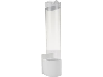 Mind Reader Cup Dispenser, White/Transparent (WMCUP-WHT)