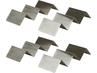 Mind Reader 1.75 x 10.75 x 4 Taco Holder, Silver, 4/Pack (4TACO-SIL)