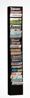 Durham® Steel Literature Rack, 23 Pocket, For 8-1/2W Paper, Black