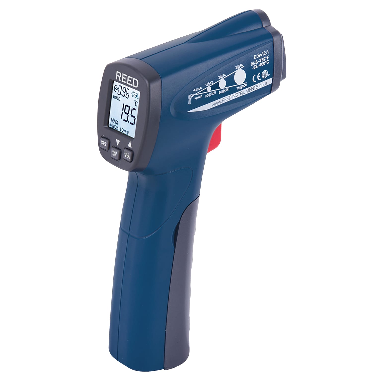 REED Instruments Infrared Thermometer, 12:1, 752°F (R2300)