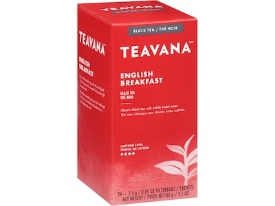 Teavana English Breakfast Black Tea Bags, 24/Box (11090992)