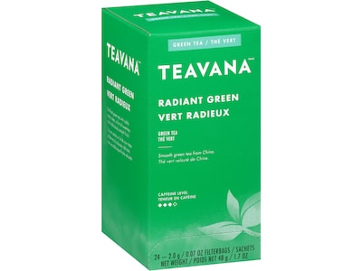 Teavana Radiant Green Tea Bags, 24/Box (11090994)