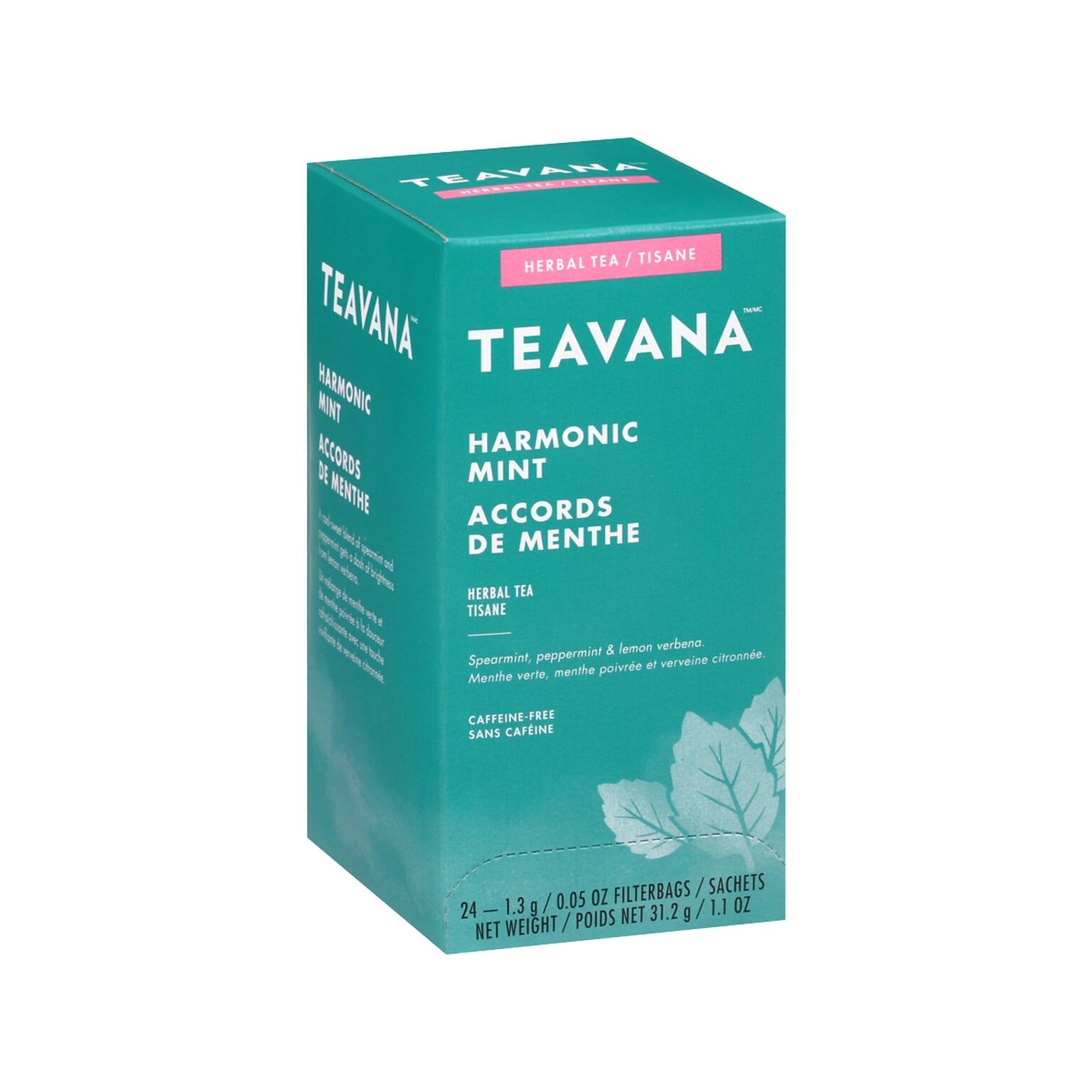 Teavana Harmonic Mint Decaf Tea Bags, 24/Box (11090996)