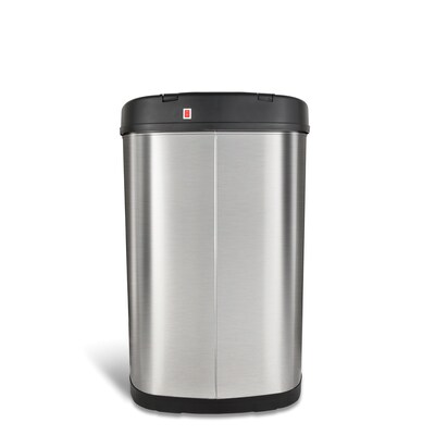 Nine Stars 13.2 Gallon Stainless Steel Motion Sensor Recycle Trash Can (DZT-50-13R)