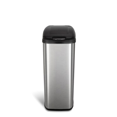 Nine Stars Stainless Steel Motion Sensor Trash Can, 13.2 Gallon (DZT-50-6)