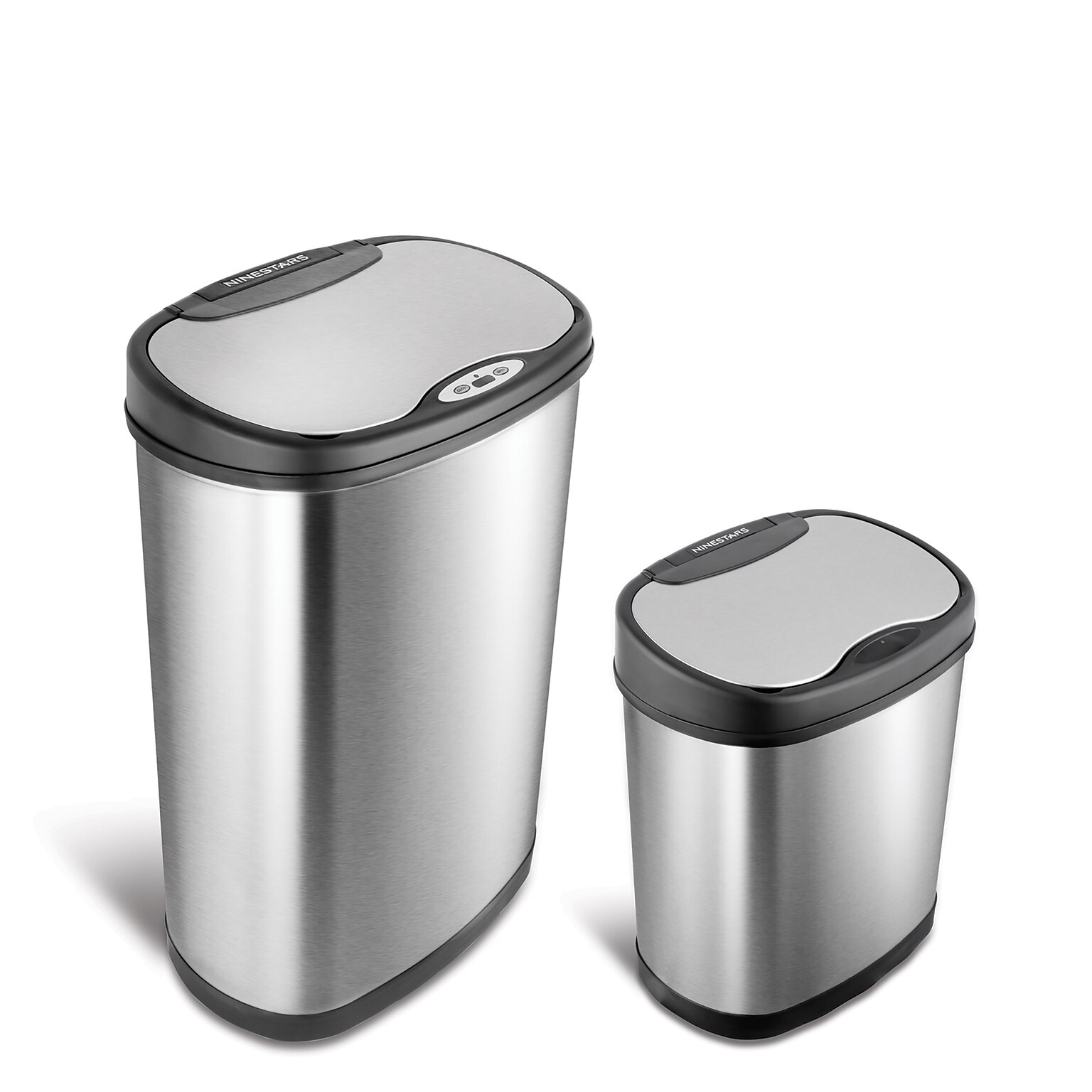 Nine Stars Stainless Steel Motion Sensor Combo Trash Can, 13.2 Gallon / 3.1 Gallon (CB-50-13/12-13)