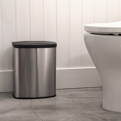Nine Stars Stainless Steel Removable Bucket Motion Sensor Trash Can, 2.1 Gallon (DZT-8-1A)