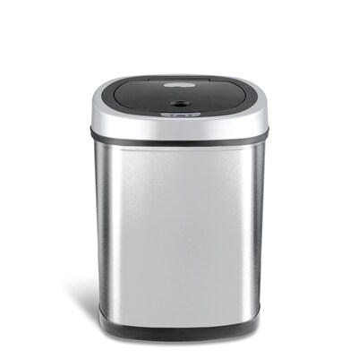 Nine Stars Stainless Steel Motion Sensor Trash Can, 11 Gallon (DZT-42-9)