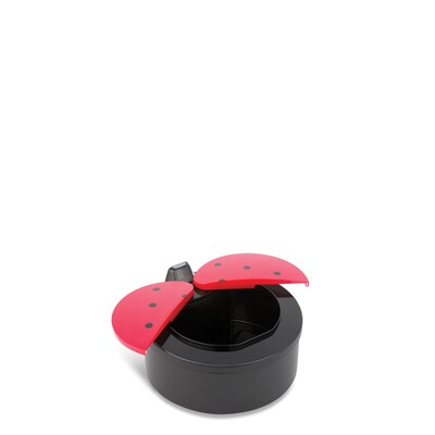 Nine Steel Stars Multi Purpose Container, 0.5 Gallon, Red Ladybug (DZT-2-18RD)