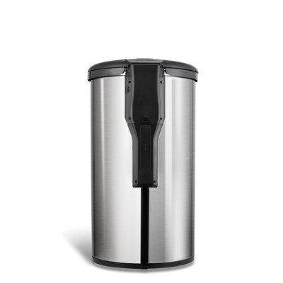 Nine Stars Stainless Steel Toe Tap Trash Can, 11.8 Gallon (TTT-45-8)