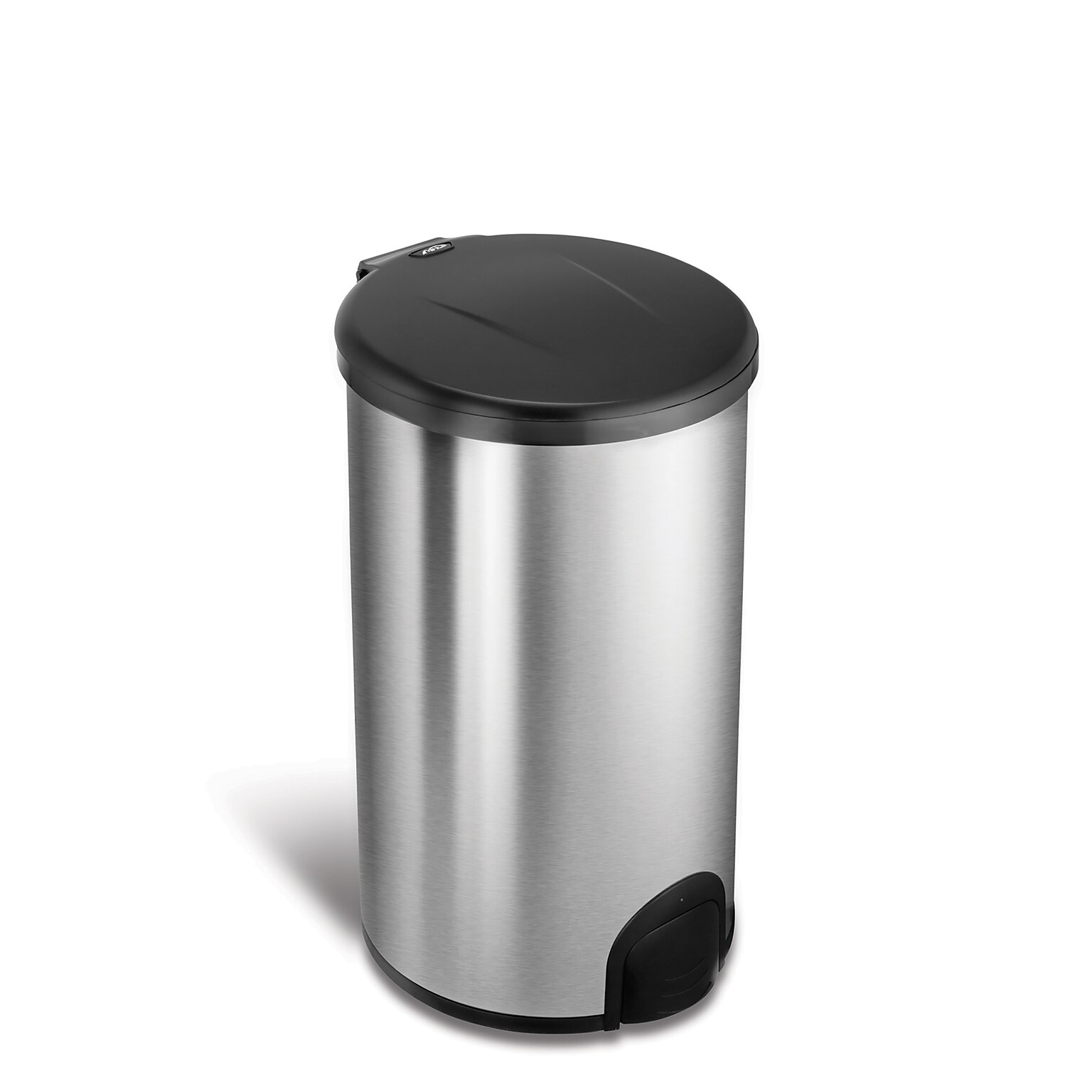 Nine Stars Stainless Steel Toe Tap Trash Can, 11.8 Gallon (TTT-45-8)