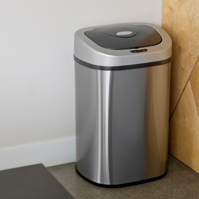 Nine Stars Stainless Steel Motion Sensor Trash Can, 21.1 Gallon (DZT-80-4)
