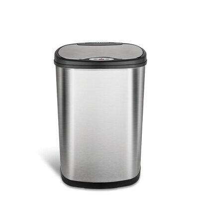 Nine Stars Stainless Steel Motion Sensor Trash Can, 13.2 Gallon (DZT-50-13)