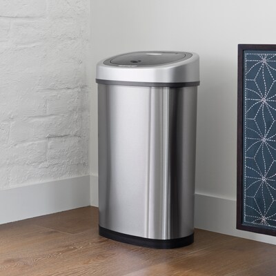 Nine Stars Stainless Steel Motion Sensor Combo Trash Can, 13.2 Gallon / 3.1 Gallon (CB-DZT-50-9/8-1)