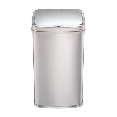 Nine Stars Stainless Steel Motion Sensor Trash Can, 13.2 Gallon, Silver (DZT-50-28SL)