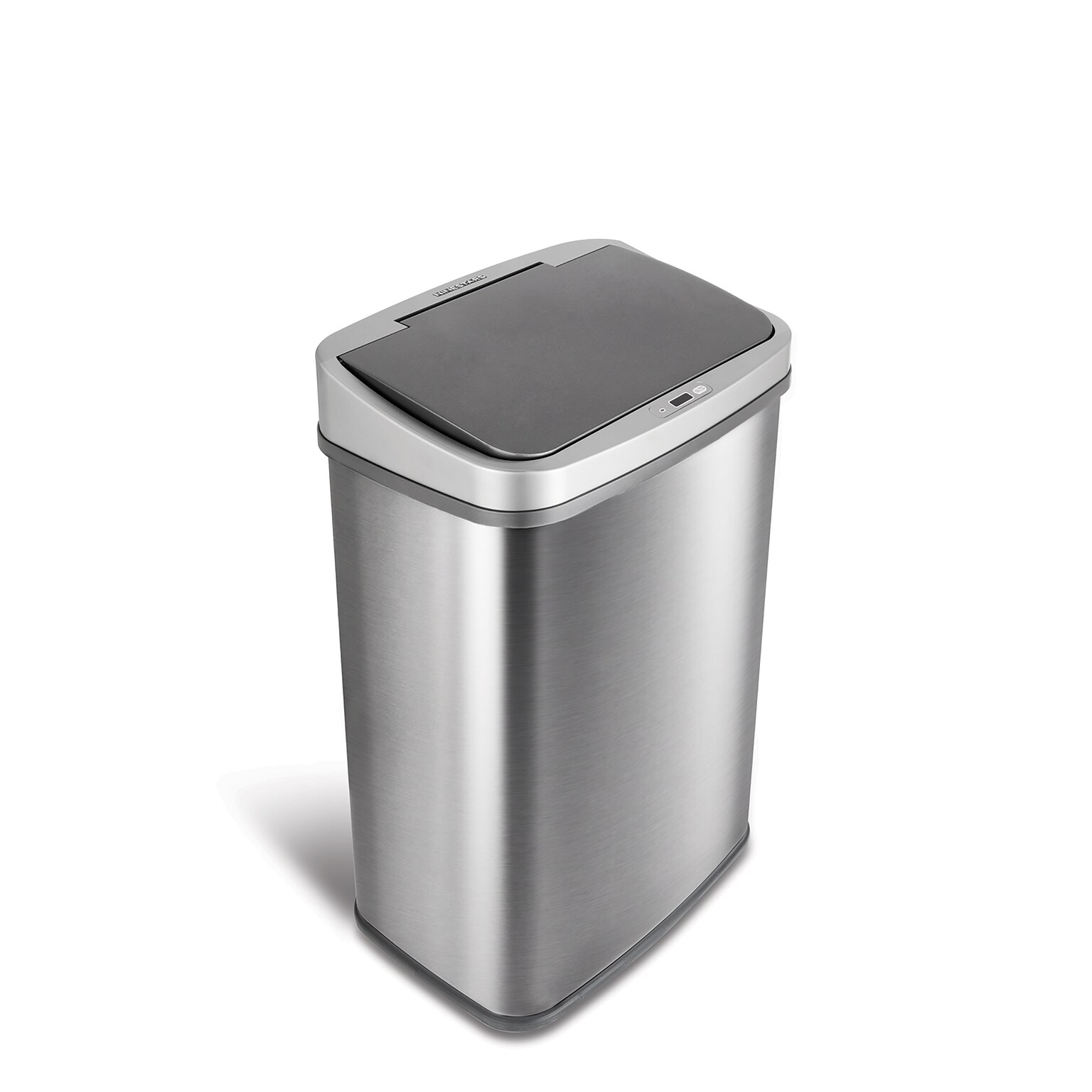 Nine Stars Stainless Steel Motion Sensor Trash Can, 13.2 Gallon, Silver (DZT-50-28BR)