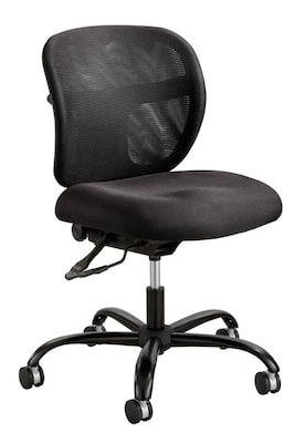 Safco Vue Ergonomic Mesh Computer & Desk Big & Tall Chair, 500 lb. Capacity, Black (3397BL)