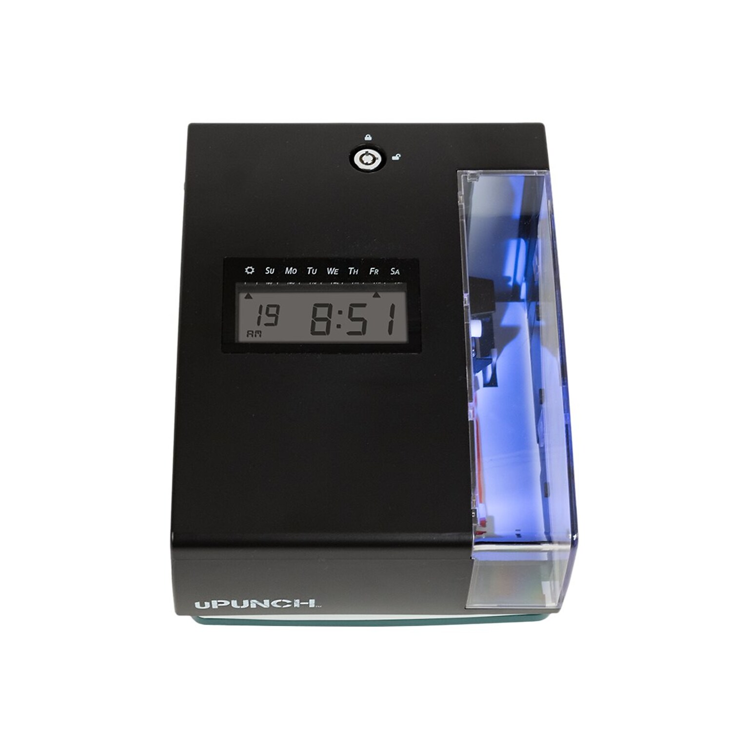 uPunch Digital Time Clock & Date Stamp Punch Card System, Black (CR1000)