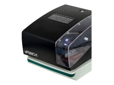 uPunch Digital Time Clock & Date Stamp Punch Card System, Black (CR1000)