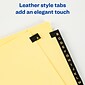 Avery A-Z Leather Dividers, 26-Tabs, Gold (11350)