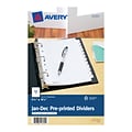 Avery Mini Monthly Paper Dividers, White (11315)