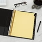 Avery Preprinted Monthly Leather Dividers, 12-Tab, Yellow (11351)