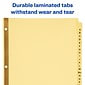 Avery Pre-Printed Paper Dividers with Laminated Tabs, A-Z Tabs, Buff, Gold Reinforced (11306)