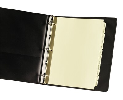 Avery Pre-Printed Paper Dividers with Laminated Tabs, Jan-Dec Tabs, Buff, Gold Reinforced (11307)