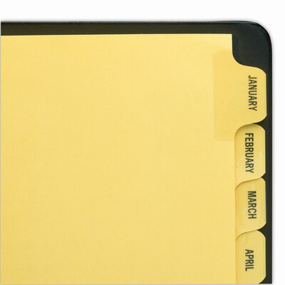 Avery Pre-Printed Paper Dividers with Laminated Tabs, Jan-Dec Tabs, Buff, Gold Reinforced (11307)