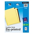 Avery Preprinted A-Z Leather Dividers, 25-Tab, Red (11323)