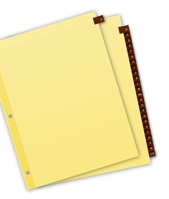 Avery Preprinted A-Z Leather Dividers, 25-Tab, Red (11323)