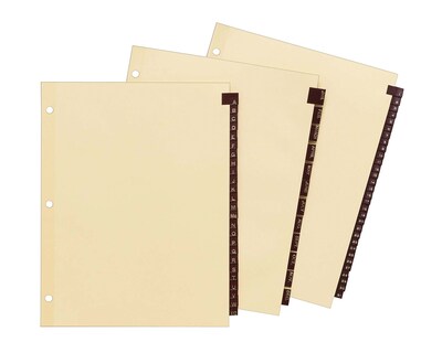 Avery Preprinted A-Z Leather Dividers, 25-Tab, Red (11323)