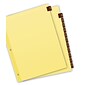 Avery Leather Preprinted Dividers, Jan-Dec Tab, Red Leather, 8 1/2" x 11", 1/St