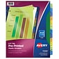 Avery Pre-Printed Plastic Dividers, A-Z Tabs, Multicolor (11330)