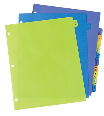 Avery Pre-Printed Plastic Dividers, A-Z Tabs, Multicolor (11330)