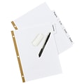 Avery Big Tab Write & Erase Paper Dividers, 5 Tabs, White, Gold Reinforced (23075)