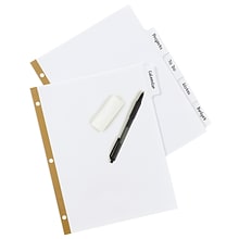 Avery Big Tab Write & Erase Dividers, 5 -Tab, White (23075)