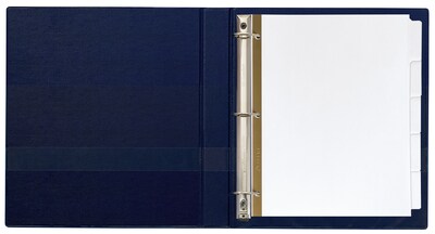 Avery Big Tab Write & Erase Paper Divider, 5 Tabs, White/Gold Reinforced, 1 Set (23075)