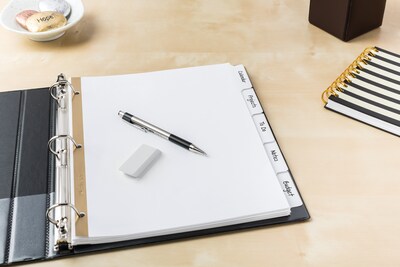 Avery Big Tab Write & Erase Paper Divider, 5 Tabs, White/Gold Reinforced, 1 Set (23075)