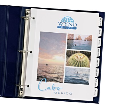 Avery Print-On Paper Dividers, 8 Tabs, White, 5 Sets/Pack (11552)