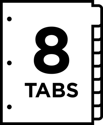 Avery Big Tab Write & Erase Paper Divider, 8 Tabs, Multicolor, 1 Set (23079)