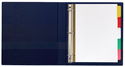 Avery Big Tab Write & Erase Paper Dividers, 5 Tabs, Multicolor, Gold Reinforced (23076)