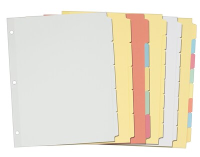 Avery Plain Tab Write & Erase Paper Dividers, 5-Tab, Buff, 36 Sets/Box (11501)
