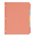 Avery Plain Write-On Dividers, 5-Tab, Multicolor, 36 Sets/Box (11508)