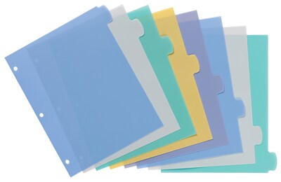 Avery Big Tab Write & Erase Plastic Dividers, 8 Tabs, Multicolor (16171)