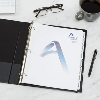 Avery Print-On Paper Dividers, 8 Tabs, White, 25 Sets/Pack (11554)