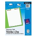 Avery Narrow Write & Erase Paper Dividers for Classification Folders, 5 Tabs, Bottom Tabs (13164)